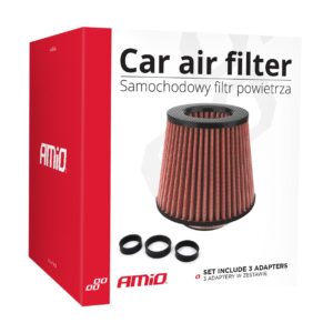 Filtru de aer conic Carbon cu 3 adaptoare AVX-AM01713 Filtru de aer conic Carbon cu 3 adaptoare