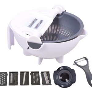 AVX-AG693 Taietor de legume rotativ, multifuncțional, 3 functii, 5 lame inlocuibile