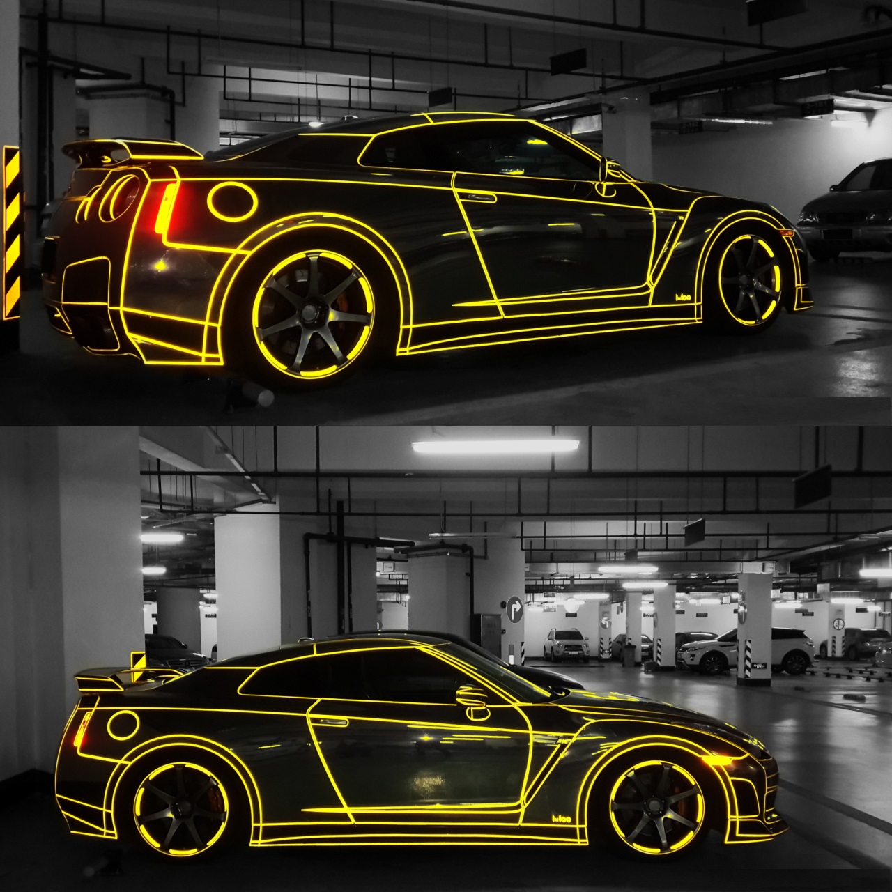 refg3.jpg AVX-AG402D 2 x Sticker Reflectorizant "OUTLINE DECO", culoare GALBEN, dimensiune 1cm x 8m