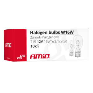 AVX-AM02549 Set 10 becuri cu halogen W16W, T15, 16W, W2.1x9.5d, 12V