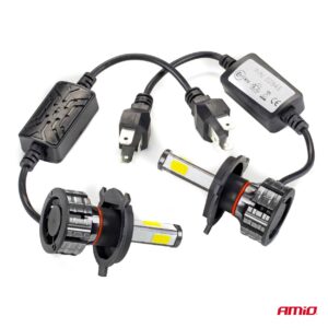 AVX-AM02843 Instalatie LED COB 2Side AMiO, compatibil H4, destinat competitiilor auto sau off-road