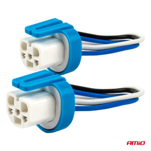 AVX-AM03057 Set 2 mufe ceramice drepte, soclu HB1, HB5, rezistente termic