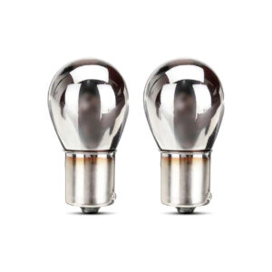 AVX-AM03110 Set 2 becuri cu halogen, cromate, soclu P21W, BA15s, alimentare 12V