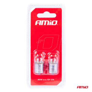 AVX-AM03349 Set 2 becuri cu halogen, soclu R5W, BA15s, alimentare 12V