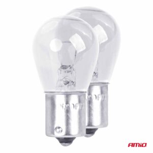AVX-AM03351 Set 2 becuri cu halogen, soclu P21W, BA15s, alimentare 12V