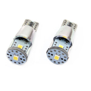 Set becuri auto cu LED CANBUS compatibil T10e W5W 3 SMD ALU Alb 12V/24V, destinat competitiilor auto sau off-road