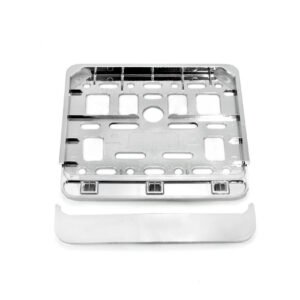 Suport numar inmatriculare cromat pentru scooter 11.4 x 14cm