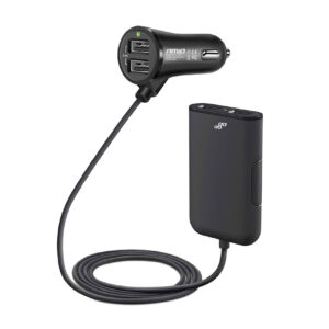 Incarcator auto fata-spate cu cablu 4xUSB