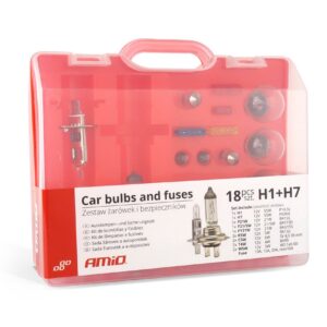 Set rezerva becuri si sigurante 19 buc H1 si H7