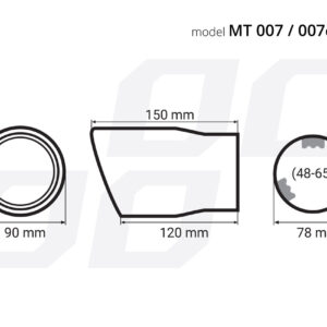 AVX-AM02193 Ornament toba esapament din otel inoxidabil MT 007BC - FUMURIU