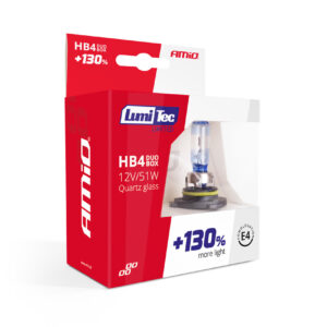 AVX-AM02104 Set becuri cu halogen HB4 12V 51W LumiTec LIMITED + 130% DUO BOX
