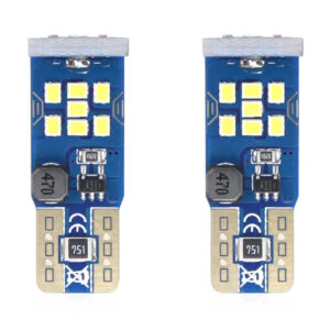 AVX-AM02445 Set becuri auto cu LED CANBUS UltraBright compatibil T10 W5W 21 SMD Alb 12V/24V, destinat competitiilor auto sau off-road