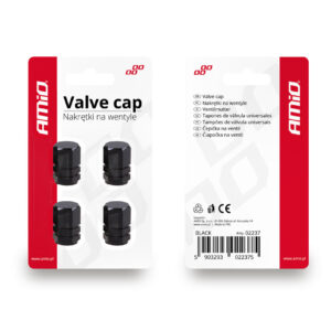 AVX-AM02237 Set capacele auto pentru ventil hexagon negru 4 buc