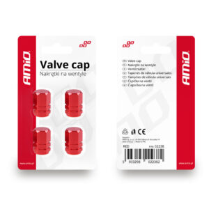 AVX-AM02238 Set capacele auto pentru ventil hexagon rosu 4 buc