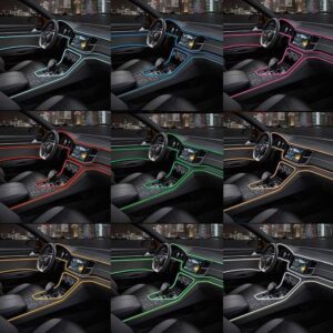 AVX-ELW-5M-P Fir Neon Auto "EL Wire" culoare Mov, lungime 5M, alimentare 12V, droser inclus