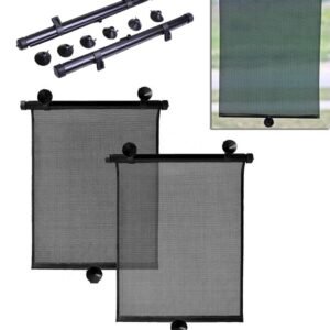 Set 2 buc. jaluzele auto retractabile, latime 40cm, culoare Neagra