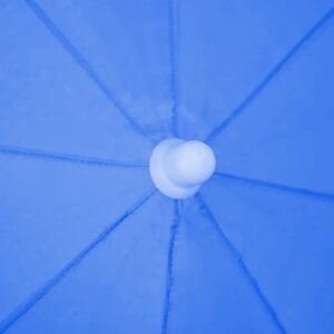 AVX-AG228B Umbrela de Plaja sau Gradina, culoare Albastra, model XL cu deschidere de pana la 160 cm