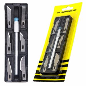 AVX-AG607A Set 6 buc. cutter + diverse lame de schimb pentru folie autocolant, AVX-AG607A