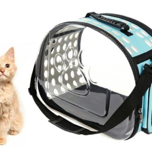 AVX-AG644M Geanta de Transport pentru Caine sau Pisica ALBASTRU - TRANSPARENT AG644M