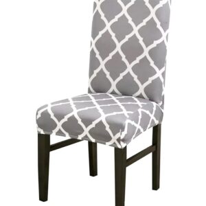 Husa universala pentru scaune clasice, model ROMB, culoare GRI + ALB AVX-AG863A Husa universala pentru scaune clasice, model ROMB, culoare GRI + ALB