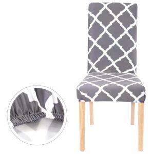 Husa universala pentru scaune clasice, model ROMB, culoare GRI + ALB AVX-AG863A Husa universala pentru scaune clasice, model ROMB, culoare GRI + ALB