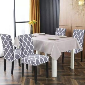 Husa universala pentru scaune clasice, model ROMB, culoare GRI + ALB AVX-AG863A Husa universala pentru scaune clasice, model ROMB, culoare GRI + ALB