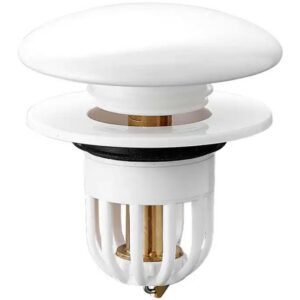 AVX-AG868A Dop scurgere chiuveta, universal, deschidere cu click, material oțel, diametru exterior 66 mm, culoare Alba