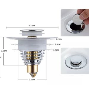Dop scurgere chiuveta, universal, deschidere cu click, material oțel, diametru exterior 62 mm, culoare Argintiu AVX-AG868 Dop scurgere chiuveta, universal, deschidere cu click, material oțel, diametru exterior 62 mm, culoare Argintiu