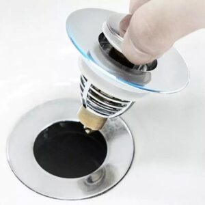 Dop scurgere chiuveta, universal, deschidere cu click, material oțel, diametru exterior 62 mm, culoare Argintiu AVX-AG868 Dop scurgere chiuveta, universal, deschidere cu click, material oțel, diametru exterior 62 mm, culoare Argintiu