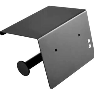 AVX-AG887 Suport pentru hartie igienica cu raft suplimentar, din otel, culoare neagra