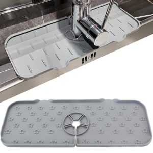 AVX-DA24 Covoras din silicon anti-picurator pentru lavoare, dimensiune 36,5 x 14 cm, culoare Gri