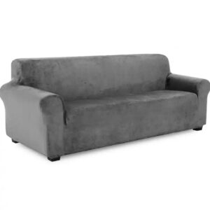 Husa universala pentru canapea standard cu 3 locuri, imitatie catifea, culoare GRI AVX-DA70 Husa universala pentru canapea standard cu 3 locuri, imitatie catifea, culoare GRI