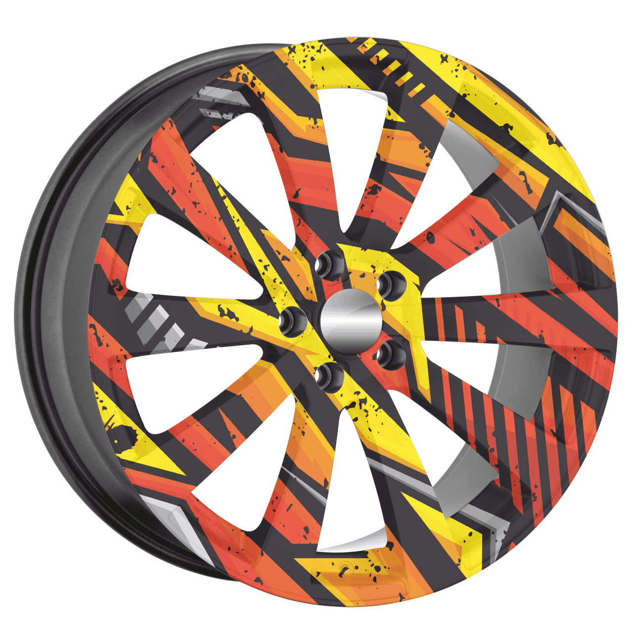 FOLII-JANTE-13A-1.png AVX-FJT-13 Set 4 Folii Imprimate Outdoor cu EcoSolvent, autoadezive, pentru decorarea jantelor auto, dimetru 60 cm, model FJT-13