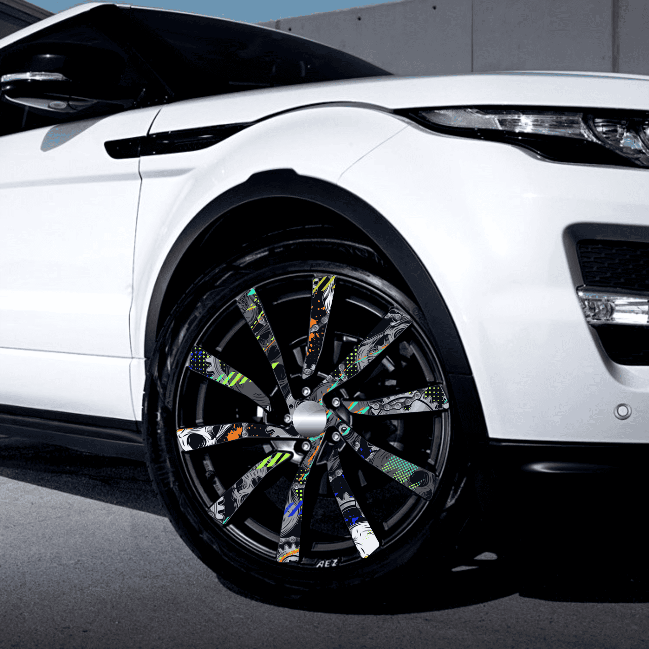 FOLII-JANTE-20-1.png AVX-FJT-20 Set 4 Folii Imprimate Outdoor cu EcoSolvent, autoadezive, pentru decorarea jantelor auto, dimetru 60 cm, model FJT-20