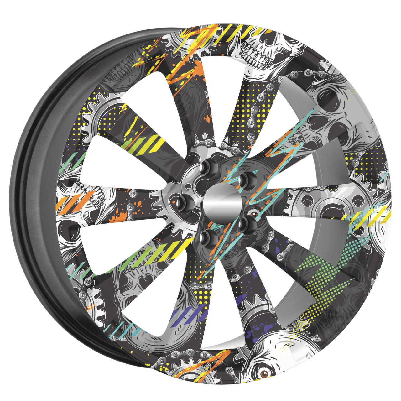 FOLII-JANTE-20A-1.png AVX-FJT-20 Set 4 Folii Imprimate Outdoor cu EcoSolvent, autoadezive, pentru decorarea jantelor auto, dimetru 60 cm, model FJT-20