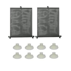 Jaluzele auto retractabile negre set 2 buc x 55cm latime