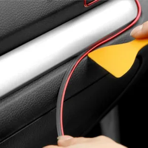 AVX-AG679B Banda decor interior crom TUNING, 5m, ARGINTIU