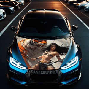 Folie Capota Auto "Hood Art" rezistenta la exterior, marime S (150 x 110cm) - Cod: AVX-CAPOTA-004S