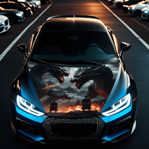 Folie Capota Auto "Hood Art" rezistenta la exterior, marime M (165 x 120cm) - Cod: AVX-CAPOTA-022M