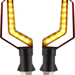 AVX-T010225-28 Set 2 lampi Semnalizare Moto, model BUMERANG, cu 2 functii, pozitie si semnalizare, tensiune 12V