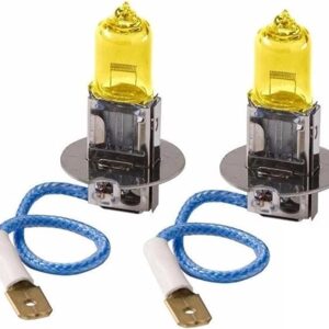 AVX-T1924 Set 2 becuri H3 pentru proiectoare de ceata, culoare galbena, 12V, 55W