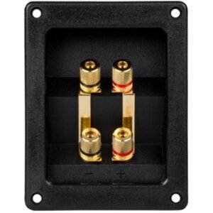 Conector boxa, forma patrata cu 4 contacte aurite, 123 x 96 mm