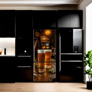 Folie imprimata color pentru decor Frigider