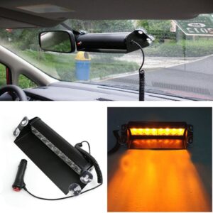 AVX-T091019-4 Lampa stroboscopica LED, montaj in parbriz, 8W, culoare Orange