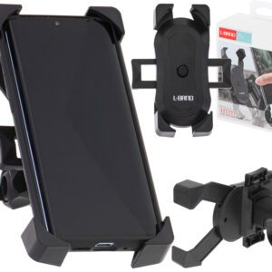 Suport Telefon cu 4 brate, montaj pe Motocicleta sau Bicicleta, culoare Neagra