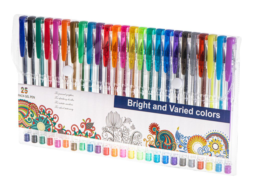 KX555579391.jpg AVX-KX5555 Set 25 piese, Pixuri cu gel multicolor cu sclipici (glitter)