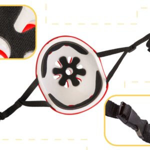 AVX-KX5613 Set Protectie pentru copii, 7 piese, model SKATEBOARD, culoarea Rosie