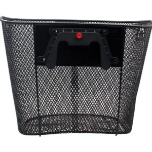 Cos metalic pentru bicicleta cu maner, demontabil, conceput pentru a fi montat in partea din fata, culoare Neagra AVX-RW15A Cos metalic pentru bicicleta cu maner, demontabil, conceput pentru a fi montat in partea din fata, culoare Neagra