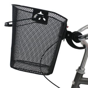 Cos metalic pentru bicicleta cu maner, demontabil, conceput pentru a fi montat in partea din fata, culoare Neagra AVX-RW15A Cos metalic pentru bicicleta cu maner, demontabil, conceput pentru a fi montat in partea din fata, culoare Neagra