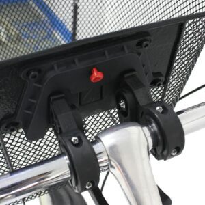 Cos metalic pentru bicicleta cu maner, demontabil, conceput pentru a fi montat in partea din fata, culoare Neagra AVX-RW15A Cos metalic pentru bicicleta cu maner, demontabil, conceput pentru a fi montat in partea din fata, culoare Neagra